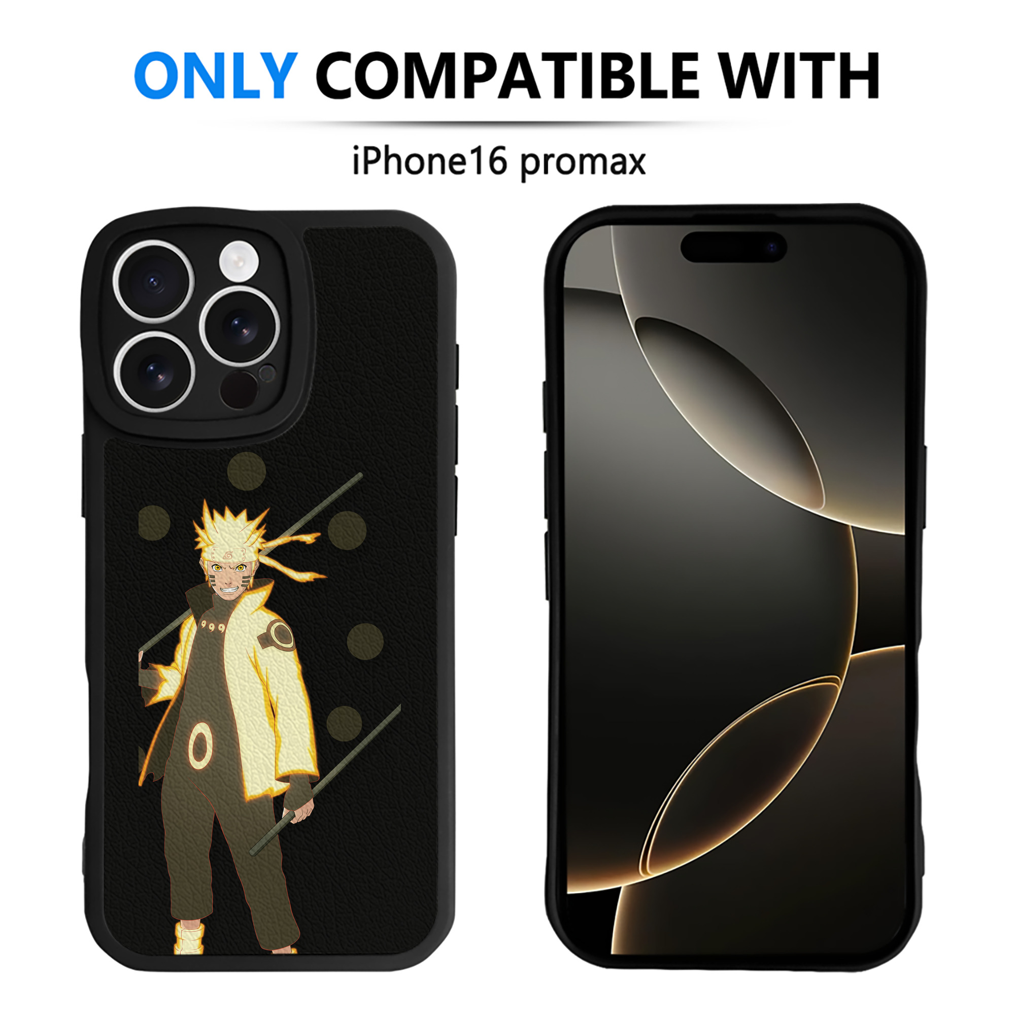 （画像用） NARUTO -ナルト- うずまき ナルト Uzumaki Naruto 【iPhone 16シリーズ対応】シリコンスマホケース（レザー調） 材質：シリコン
